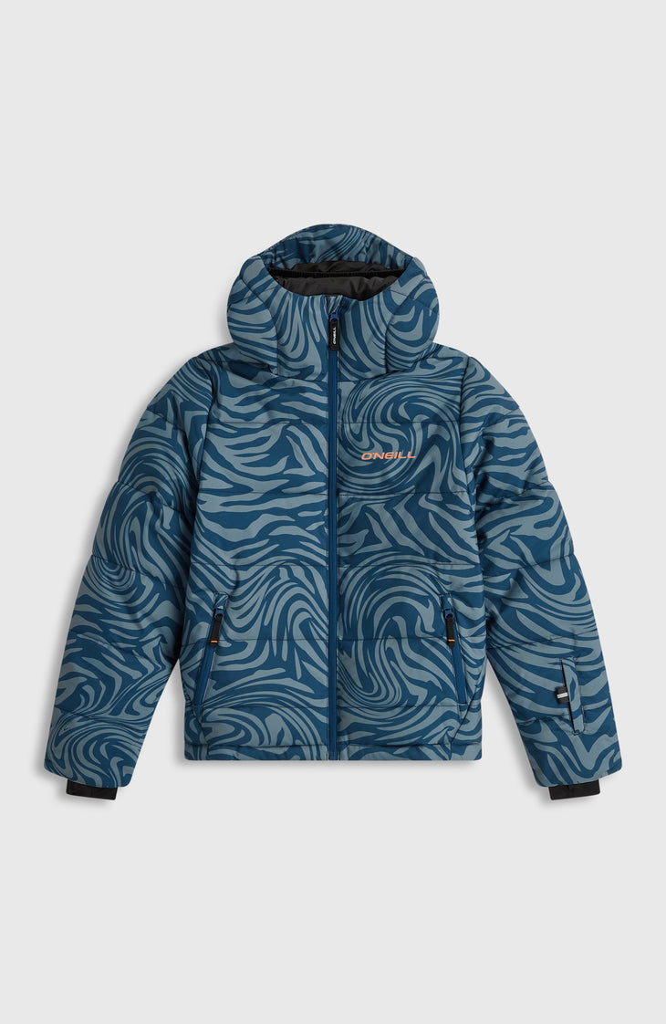 FWC'Cruz Puffer wintersportjas | Blue Swirl Zebra