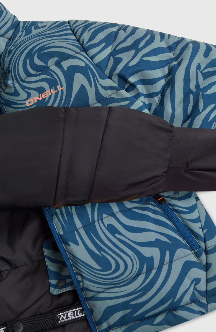 FWC'Cruz Puffer wintersportjas | Blue Swirl Zebra