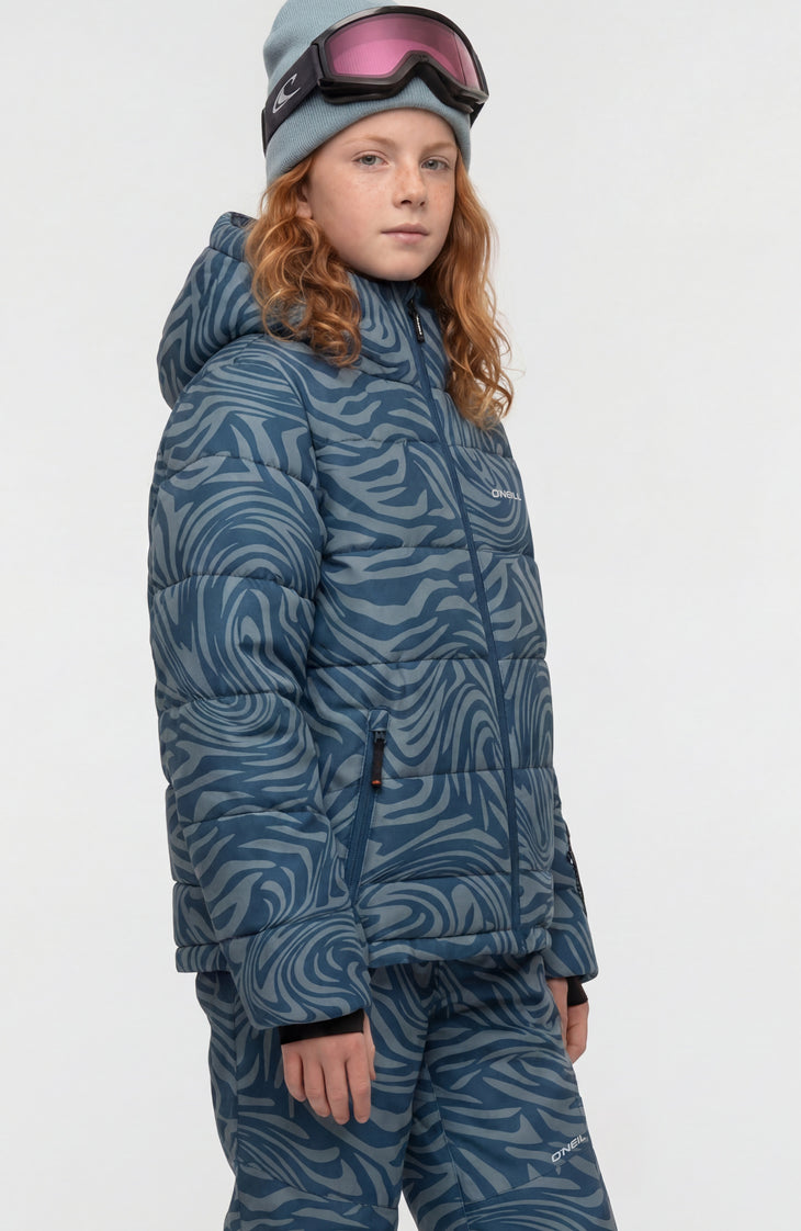 FWC'Cruz Puffer wintersportjas | Blue Swirl Zebra