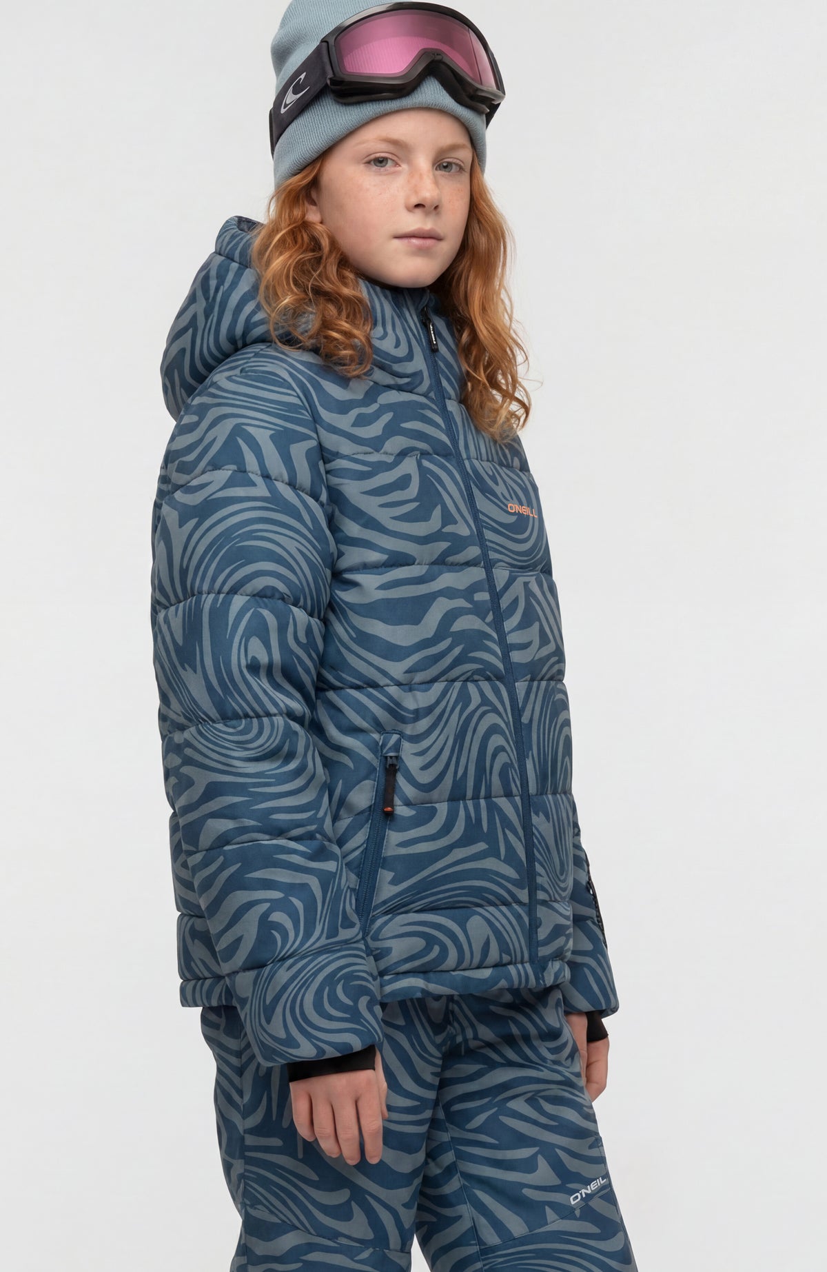 FWC'Cruz Puffer wintersportjas | Blue Swirl Zebra