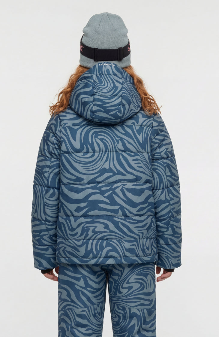 FWC'Cruz Puffer wintersportjas | Blue Swirl Zebra