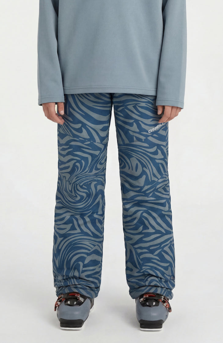 FWC'Cruz wintersportbroek | Blue Swirl Zebra
