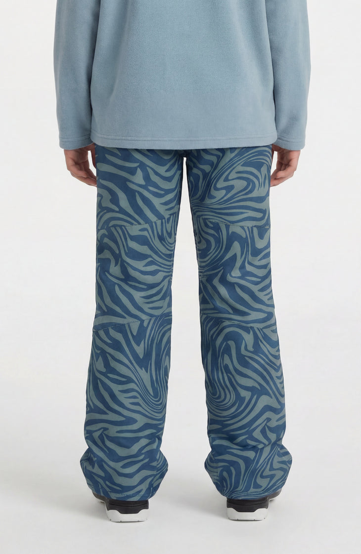 FWC'Cruz wintersportbroek | Blue Swirl Zebra