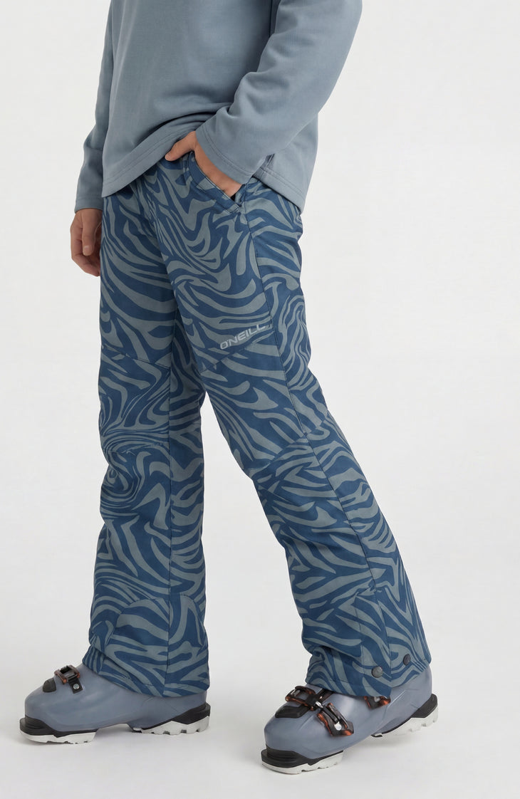 FWC'Cruz wintersportbroek | Blue Swirl Zebra