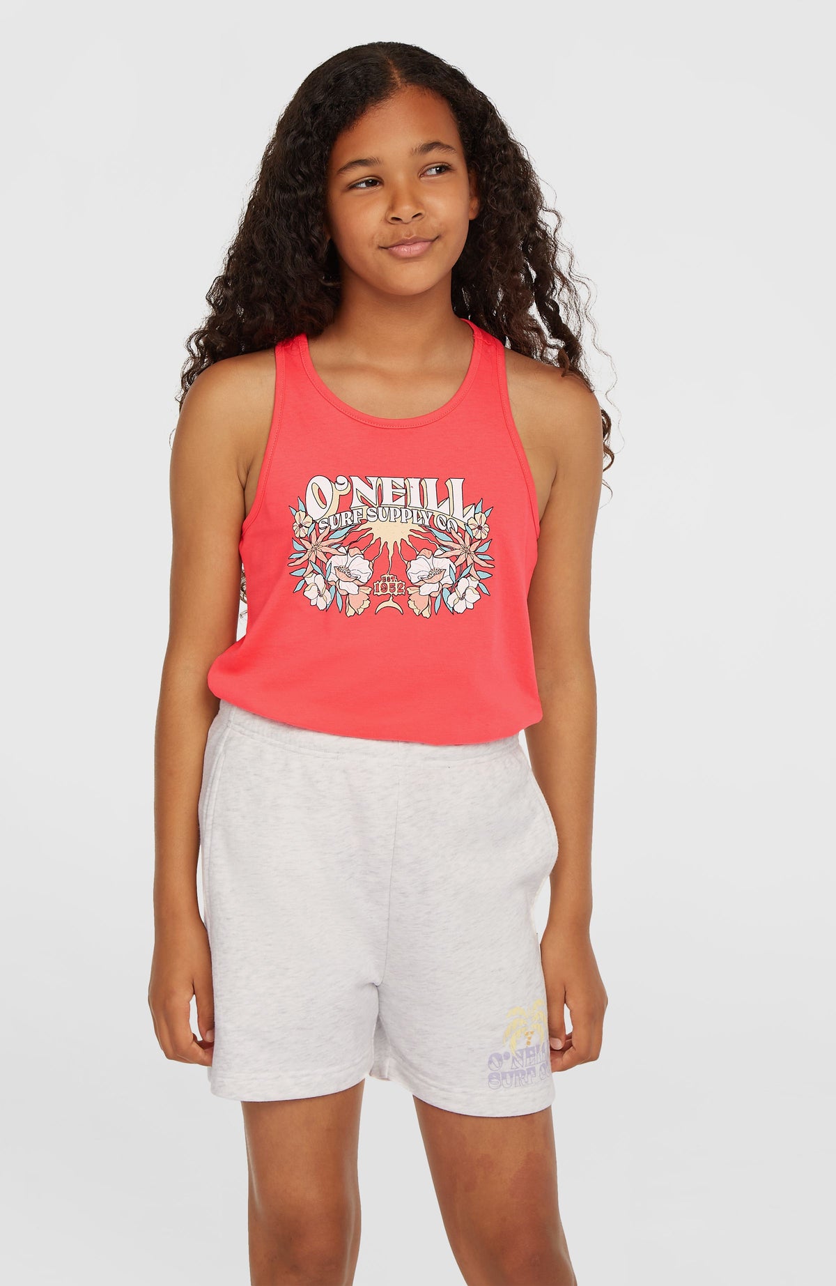 Heart sweatshort | White Melange