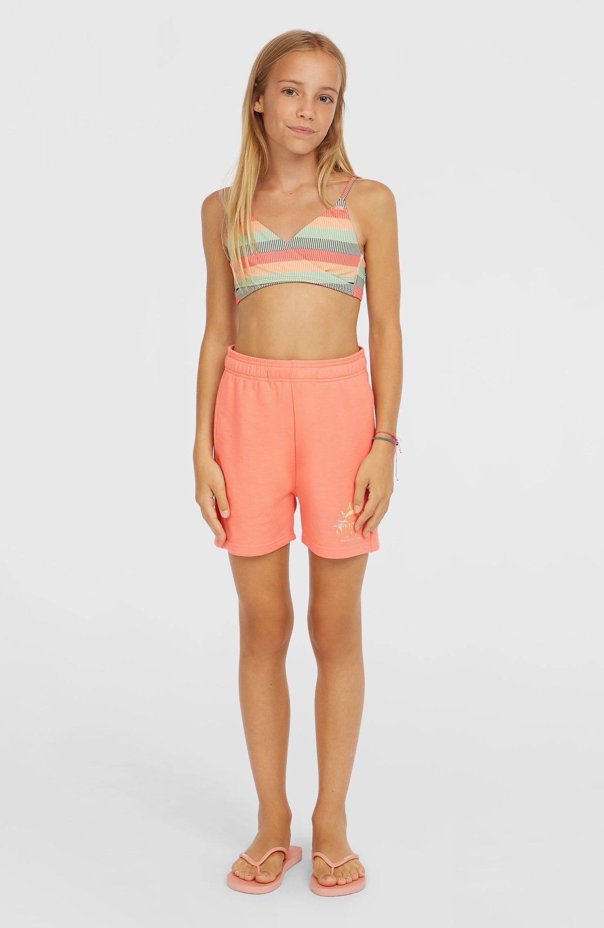 Heart sweatshort | Coral Pink