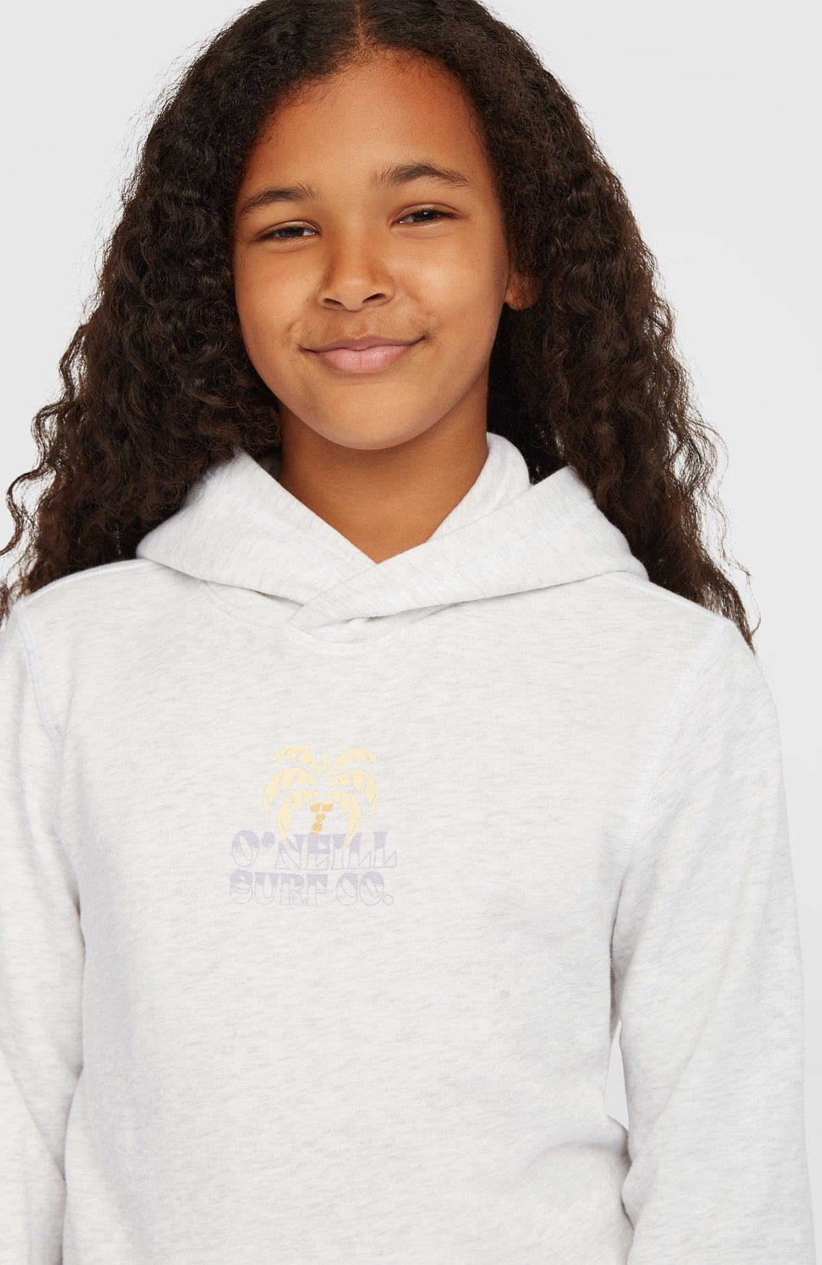 Back Print hoodie | White Melange