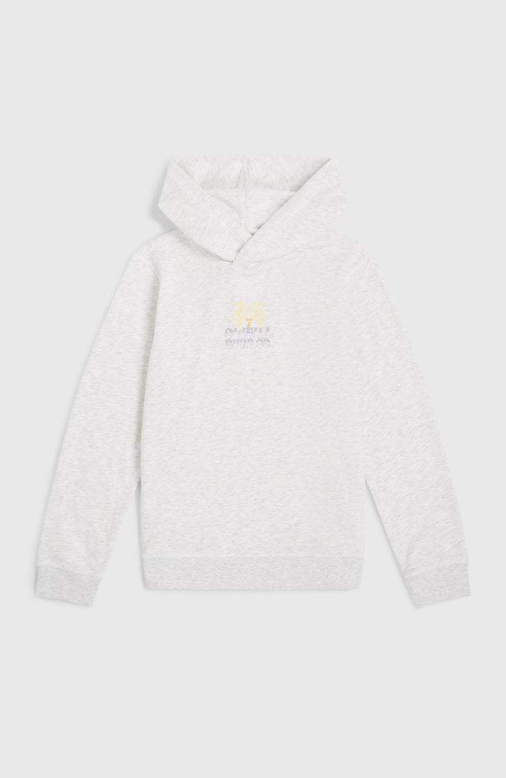 Back Print hoodie | White Melange