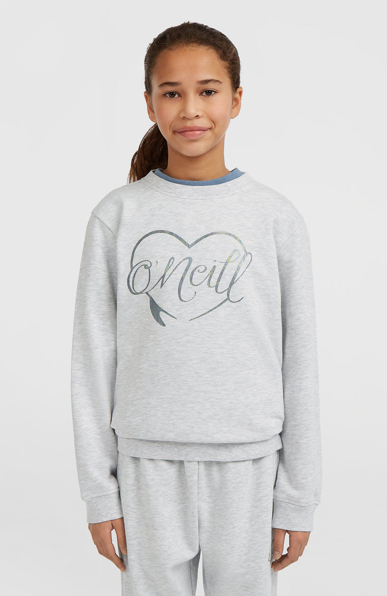 Essentials Crew sweater | White Melange Essentials Crew sweater | White Melange
