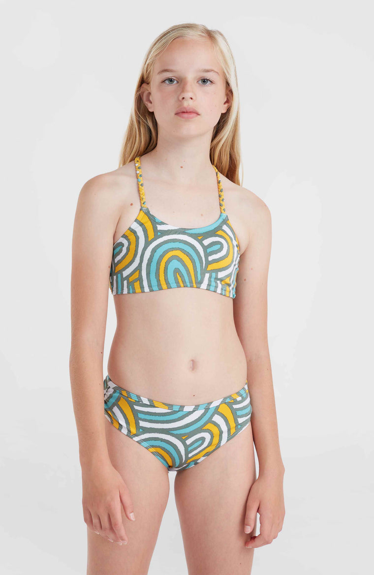 Mix and Match Tropics bikiniset | Blue Rainbow Stripe Mix and Match Tropics bikiniset | Blue Rainbow Stripe