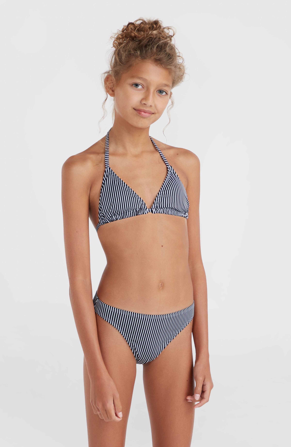 Essentials Triangle bikiniset | Black Simple Stripe