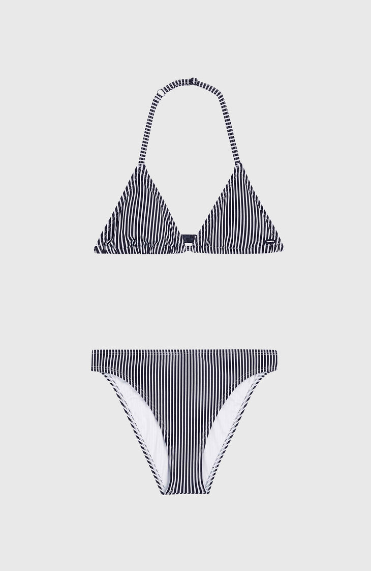 Essentials Triangle bikiniset | Black Simple Stripe
