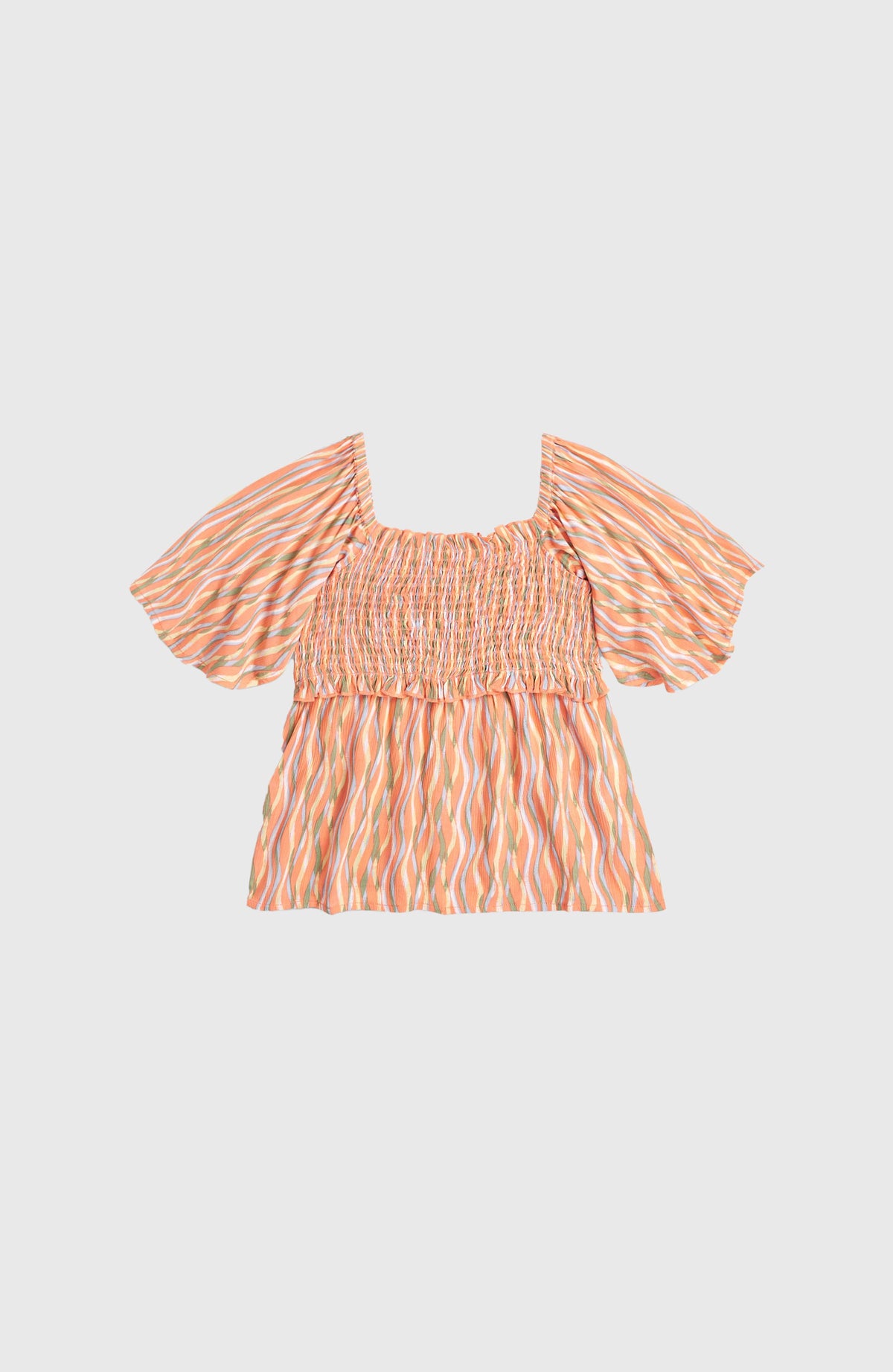 O'Neill geweven T-shirt | Funky Peach Swirly