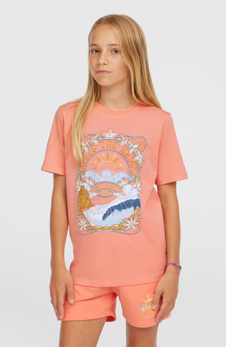 Front Graphic T-shirt | Coral Pink Front Graphic T-shirt | Coral Pink