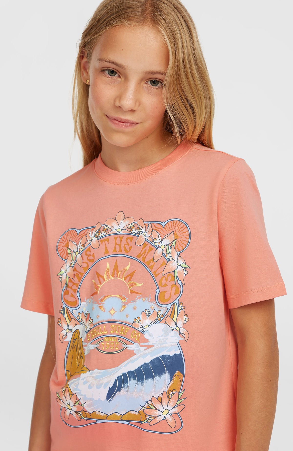 Front Graphic T-shirt | Coral Pink