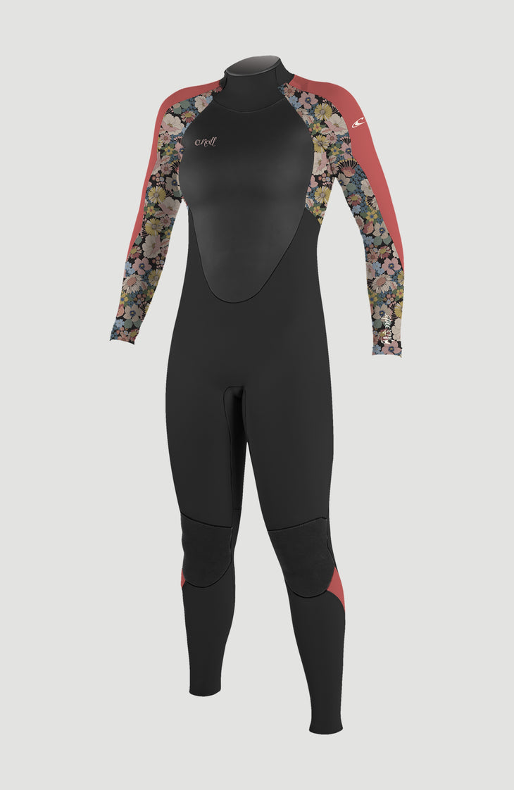 Epic 4/3mm Back Zip Full Wetsuit | BLACK/TWIGGY/TEA ROSE