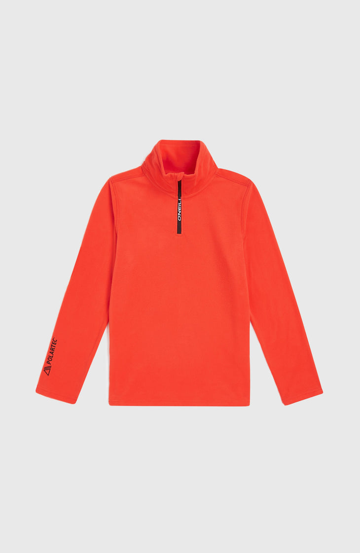 Jack's Polartec® 100 fleecetrui met halve rits | Paprika Flame