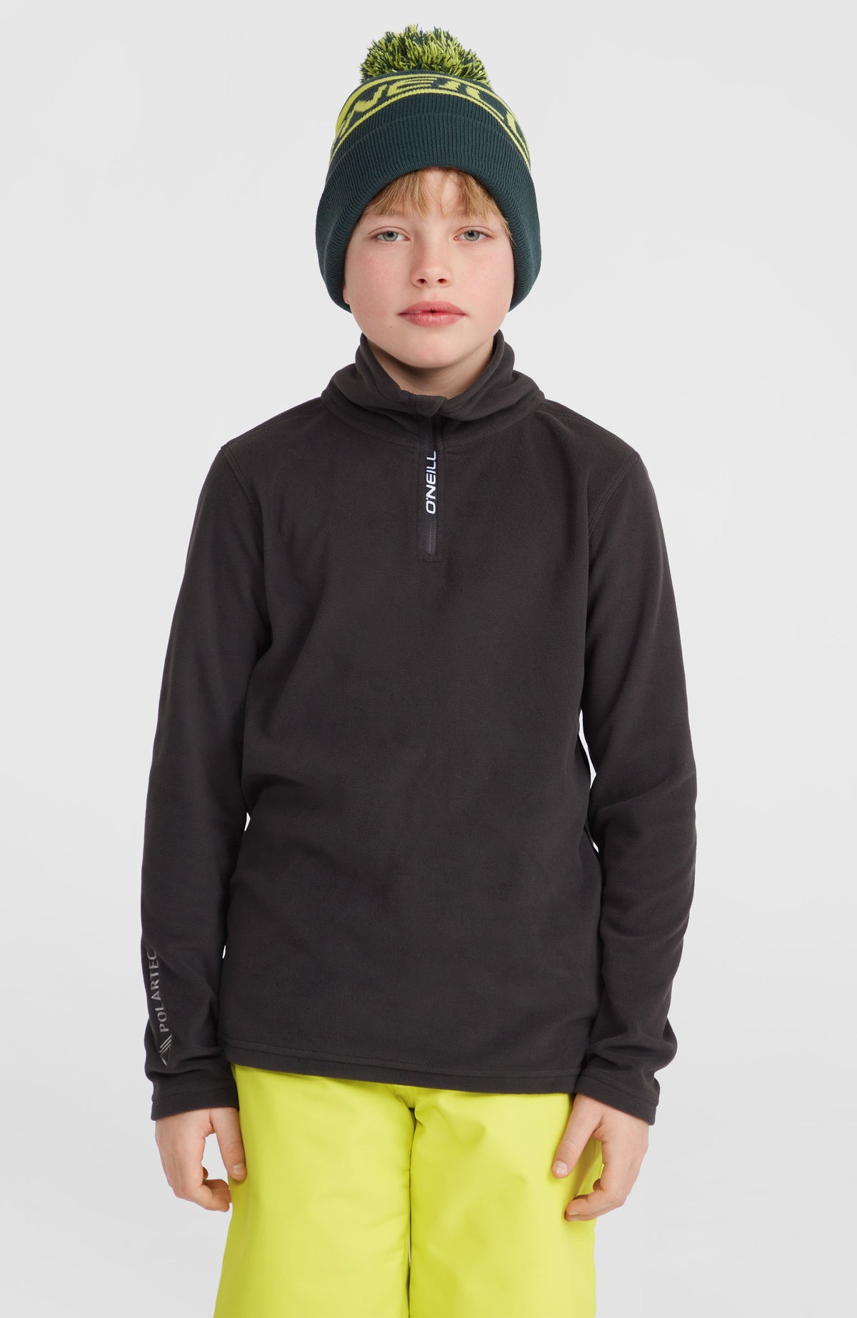 Jack's Polartec® 100 fleecetrui met halve rits | Black Out