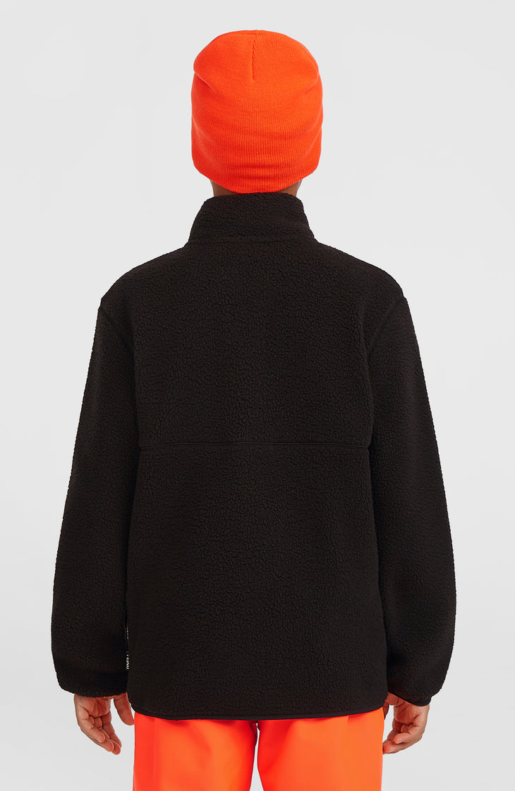 High-Pile fleecevest met volledige rits | Black Out