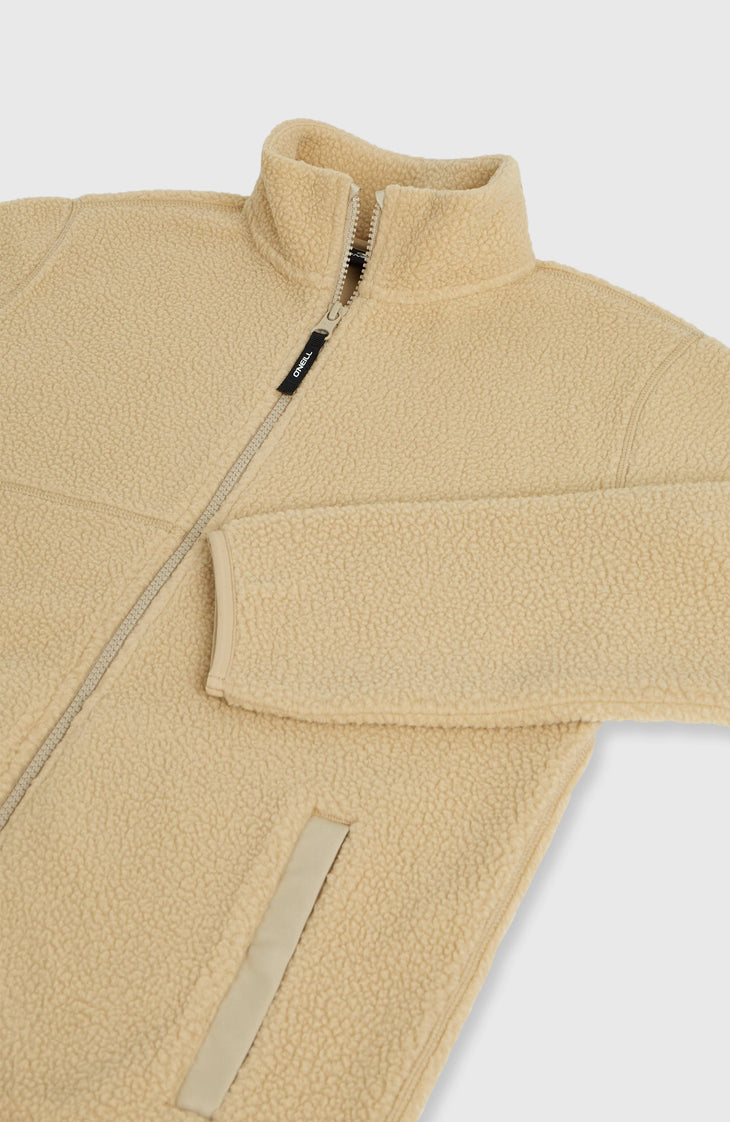 High-Pile fleecevest met volledige rits | Olive Blush