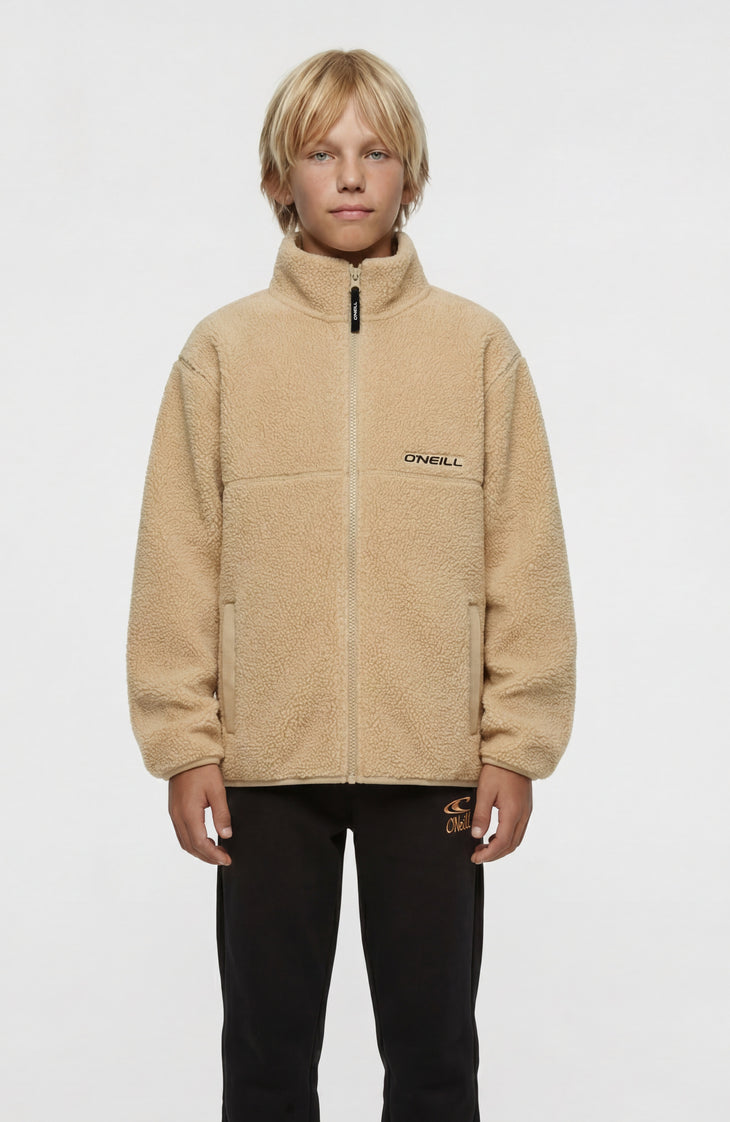 High-Pile fleecevest met volledige rits | Olive Blush