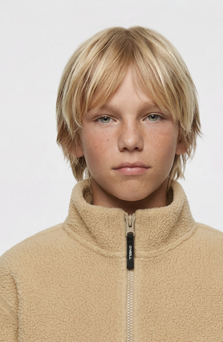 High-Pile fleecevest met volledige rits | Olive Blush