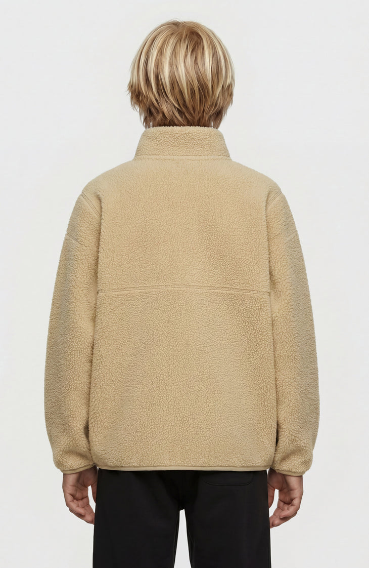 High-Pile fleecevest met volledige rits | Olive Blush