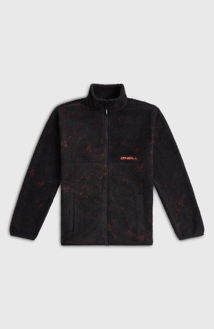 High-Pile fleecevest met volledige rits | Black Basalt