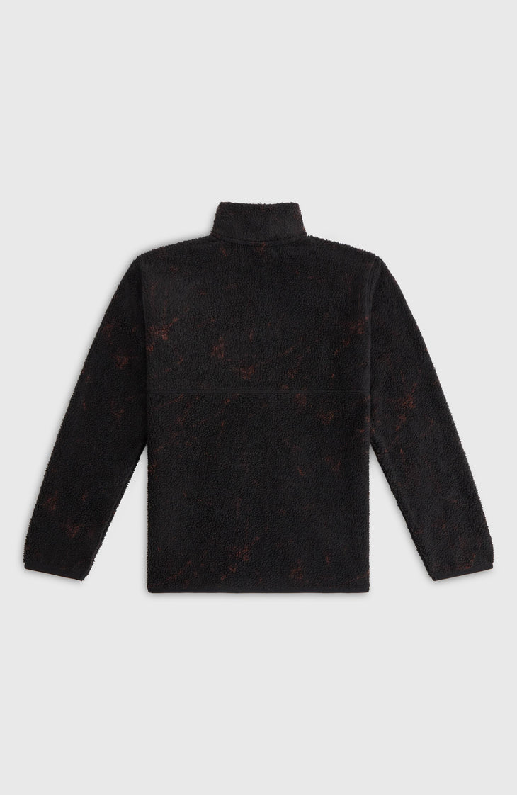 High-Pile fleecevest met volledige rits | Black Basalt