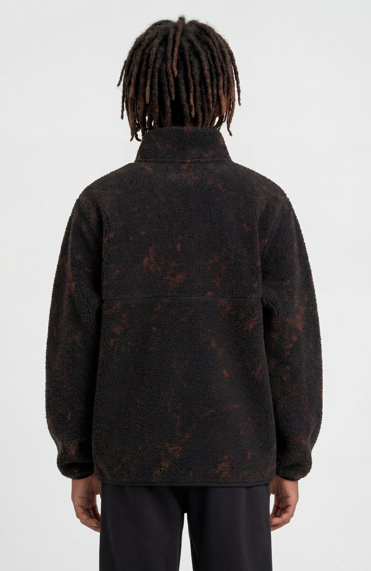 High-Pile fleecevest met volledige rits | Black Basalt