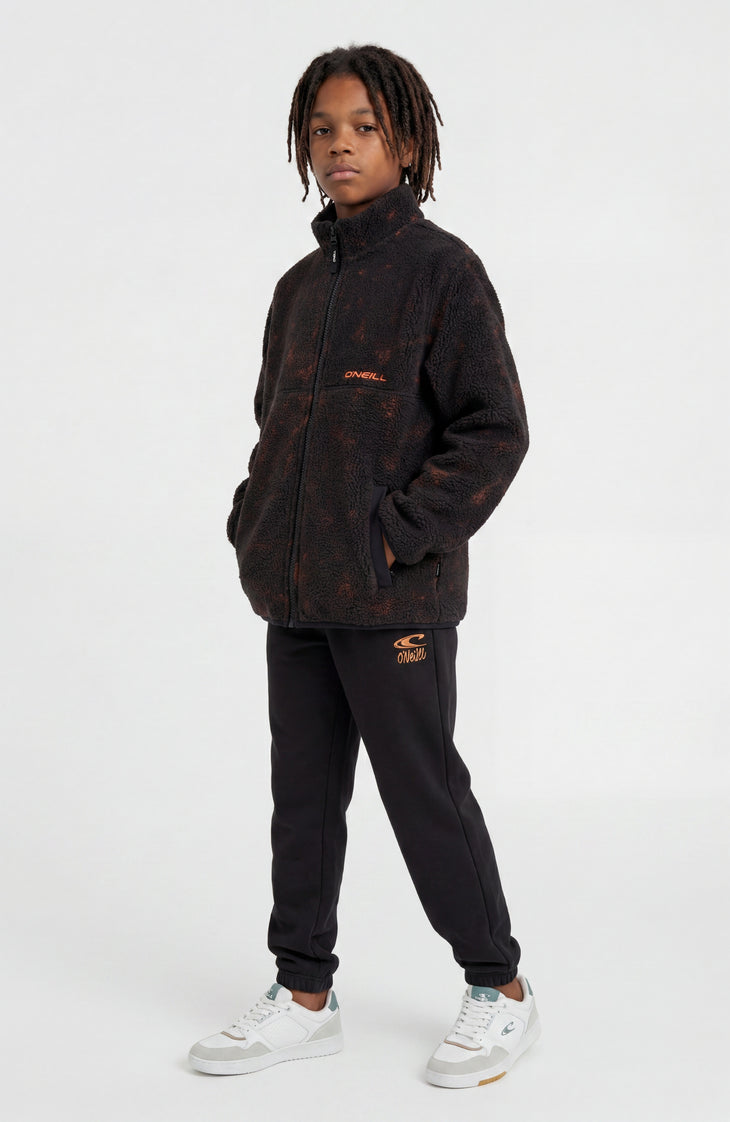 High-Pile fleecevest met volledige rits | Black Basalt