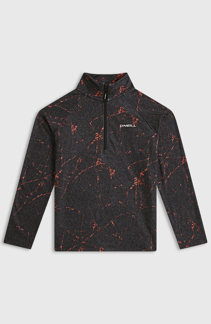 FWC'Cruz Printed Half-Zip fleecetrui | Black Basalt