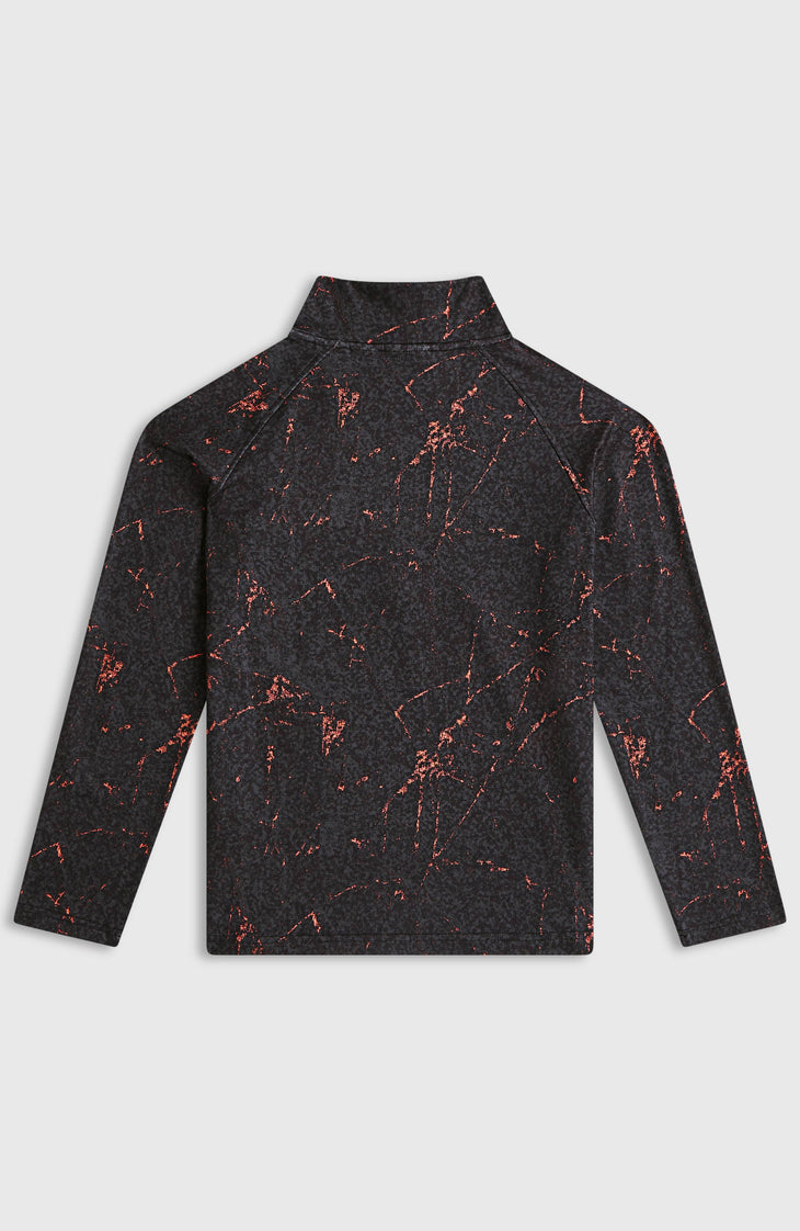 FWC'Cruz Printed Half-Zip fleecetrui | Black Basalt