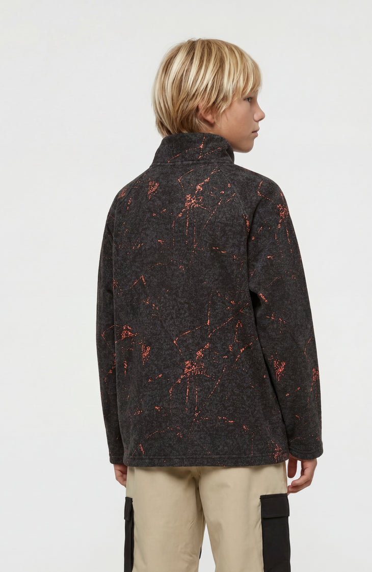 FWC'Cruz Printed Half-Zip fleecetrui | Black Basalt