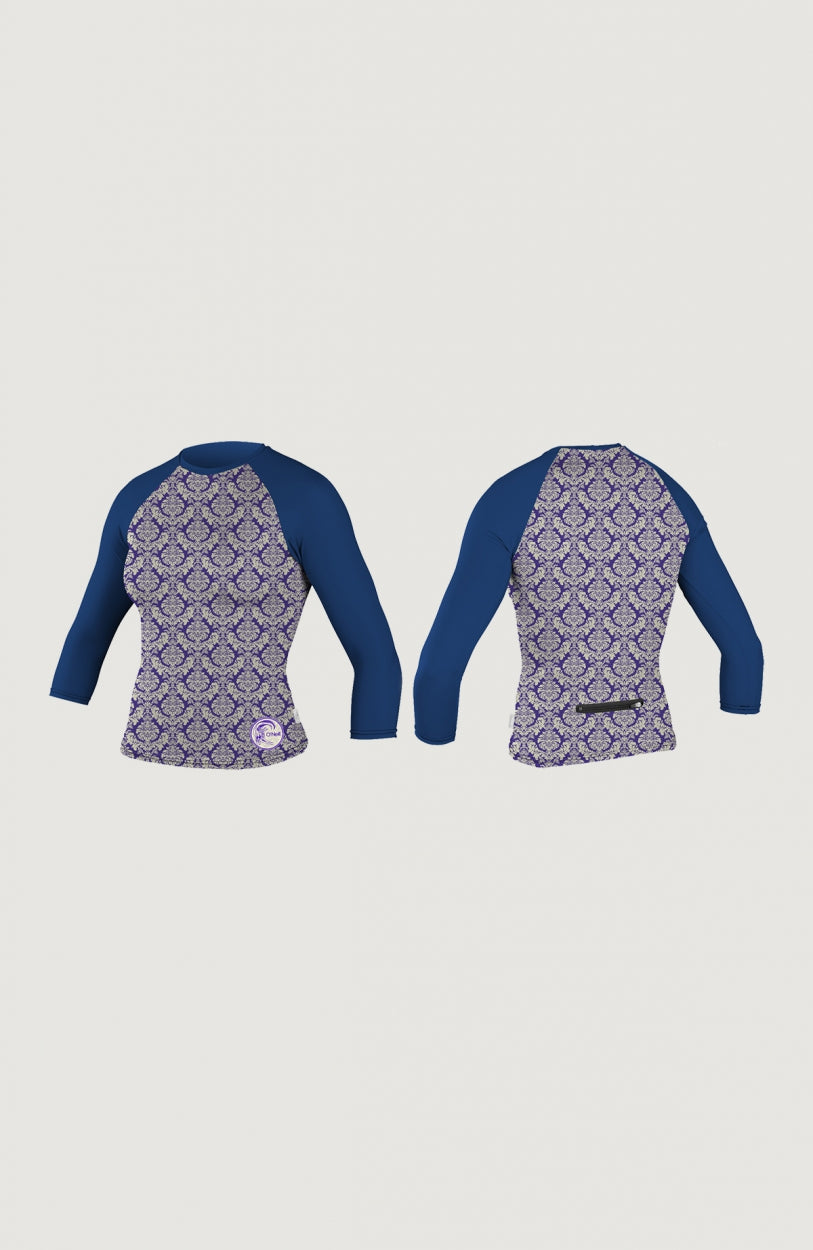 Skins Print 3/4 Sleeve Rash Tee | Light Pink