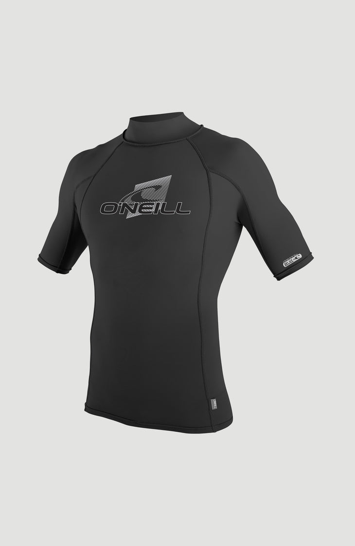 Premium Shortsleeve Skin Turtleneck Rash Guard | A05 BLK/BLK/BLK