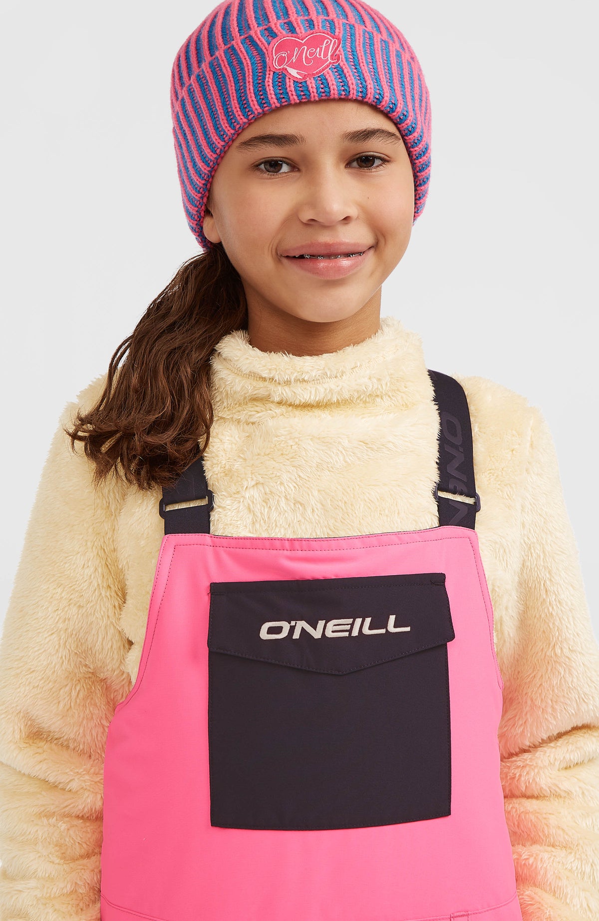 FWC'Cruz Bib wintersportbroek | Skater Pink Colour Block