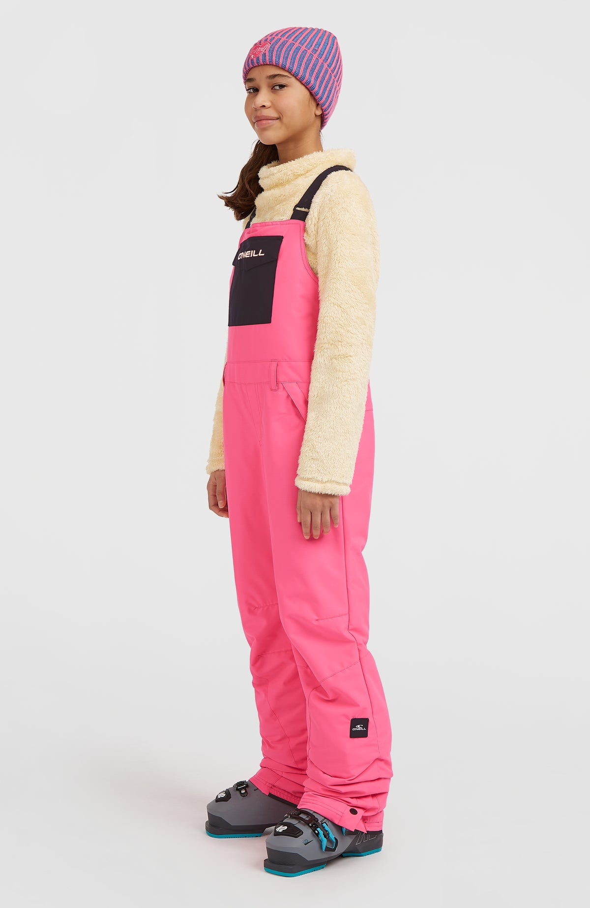 FWC'Cruz Bib wintersportbroek | Skater Pink Colour Block
