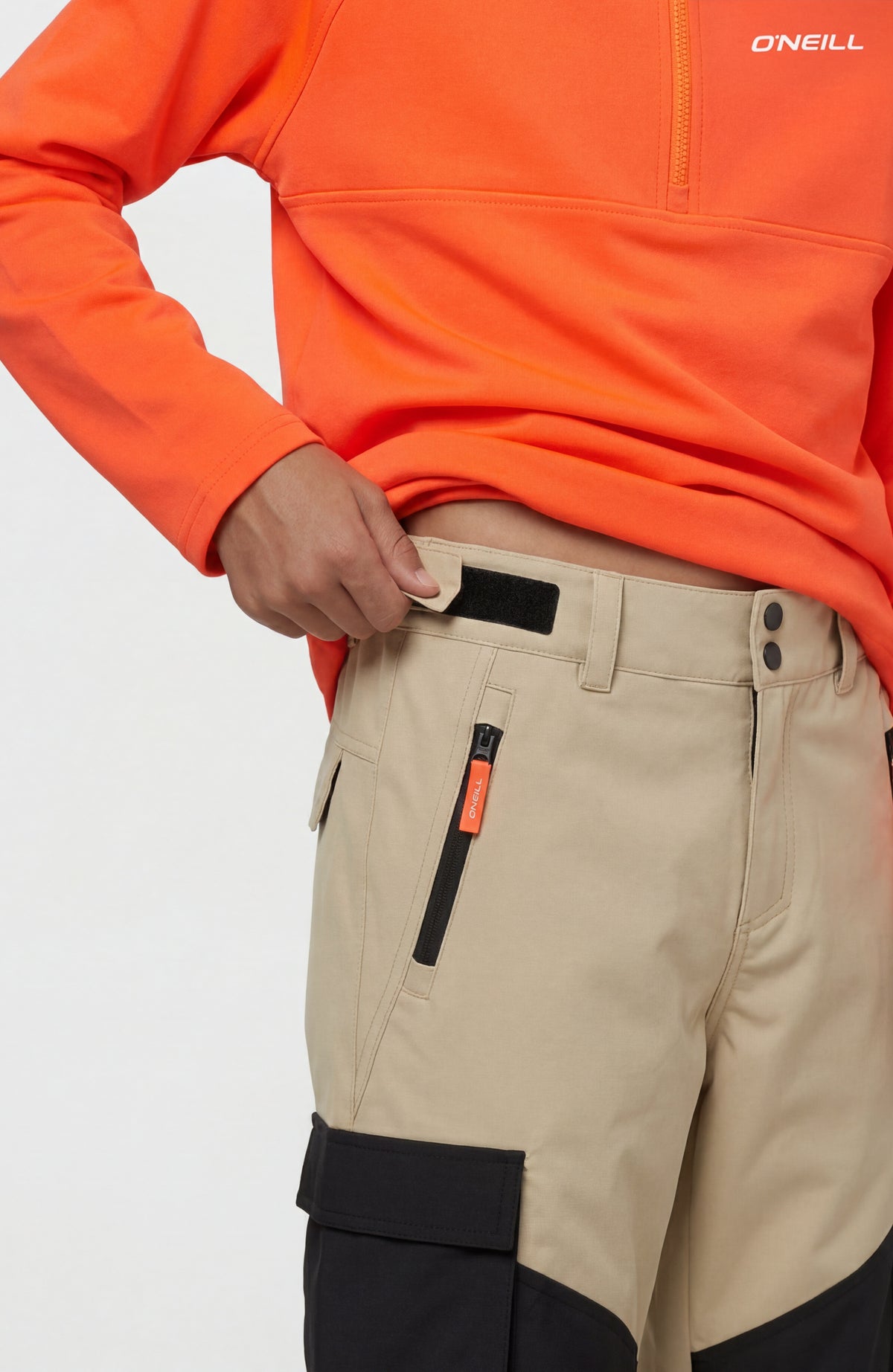 FWC'Cruz Cargo wintersportbroek | Olive Blush Colour Block