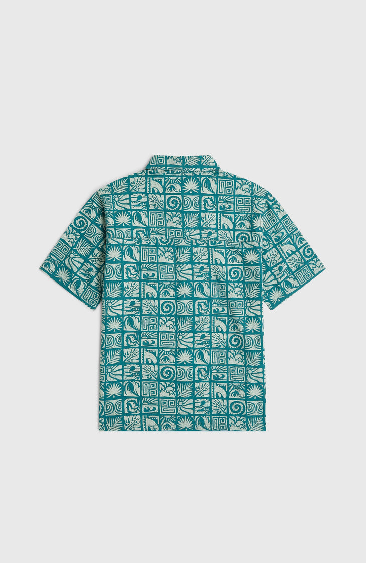 Print overhemd | Blue Bricks