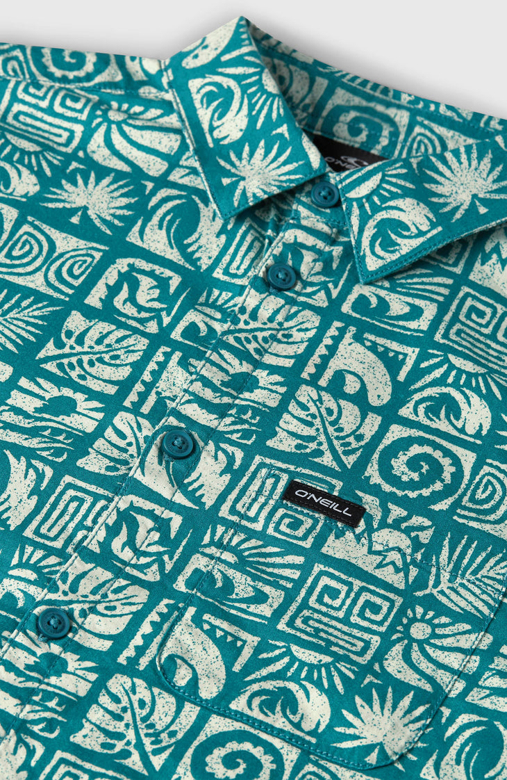 Print overhemd | Blue Bricks
