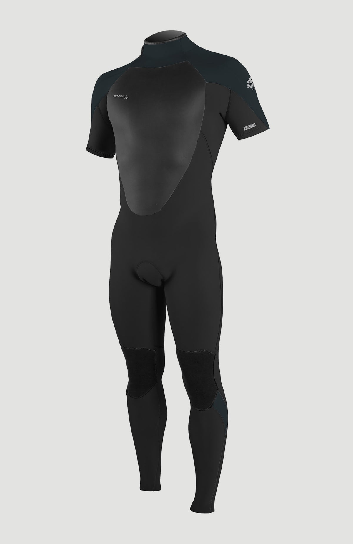 Epic 3/2mm Back Zip Shortsleeve Full Wetsuit Herren | BLACK/GUN METAL/GUN METAL