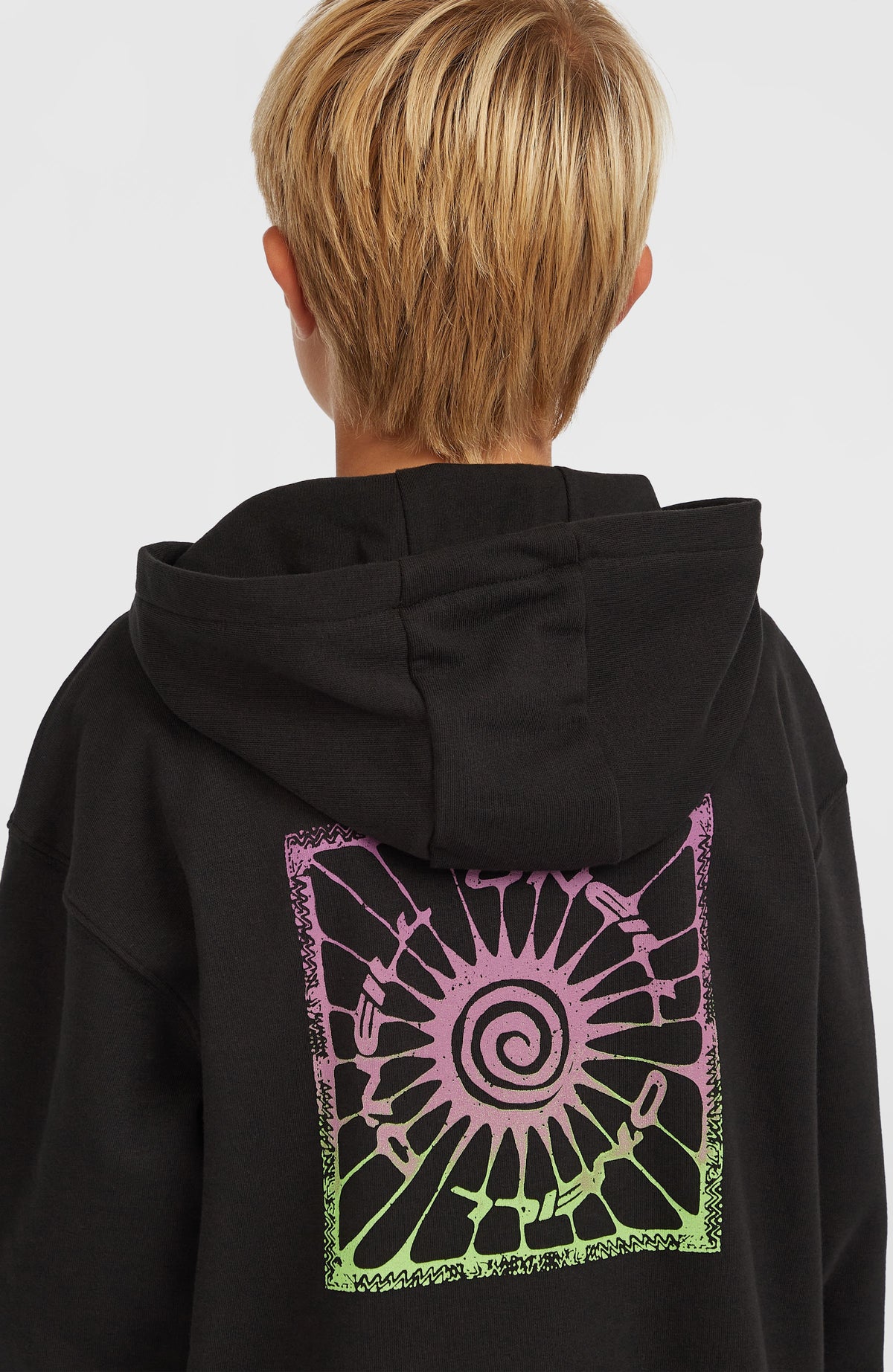 Graphic capuchonvest met volledige rits | Black Out