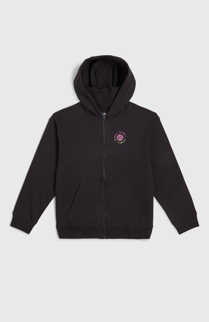 Graphic capuchonvest met volledige rits | Black Out
