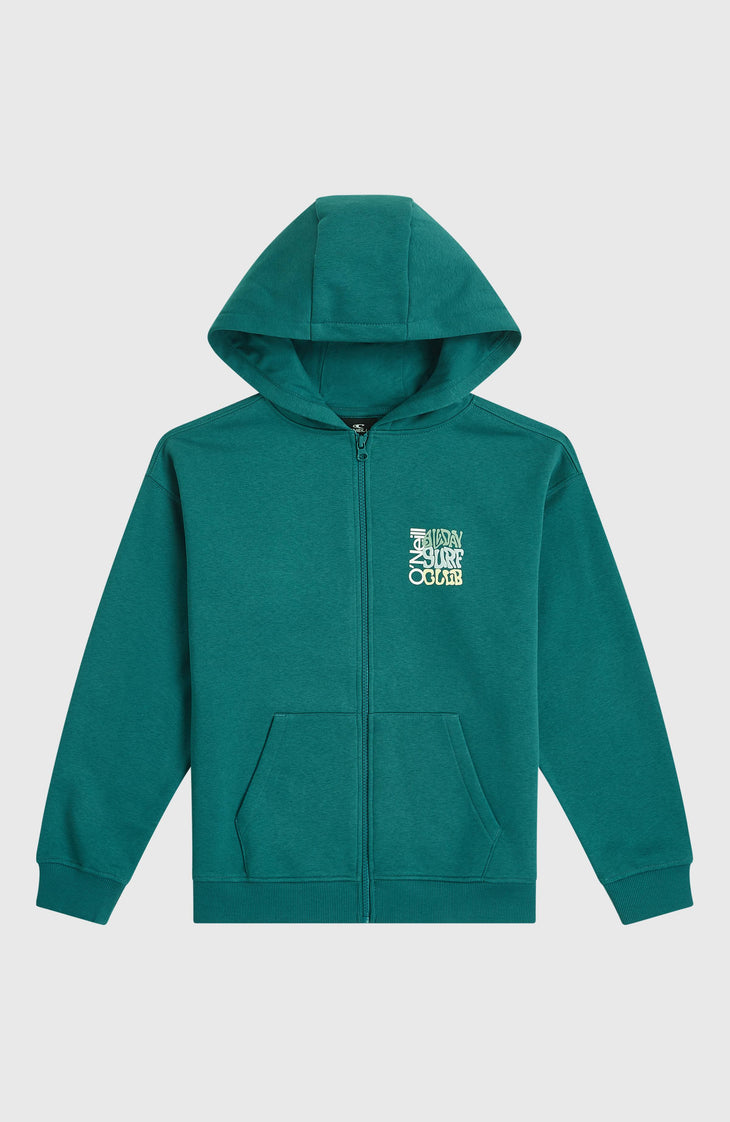 Graphic capuchonvest met volledige rits | Botanical Heat