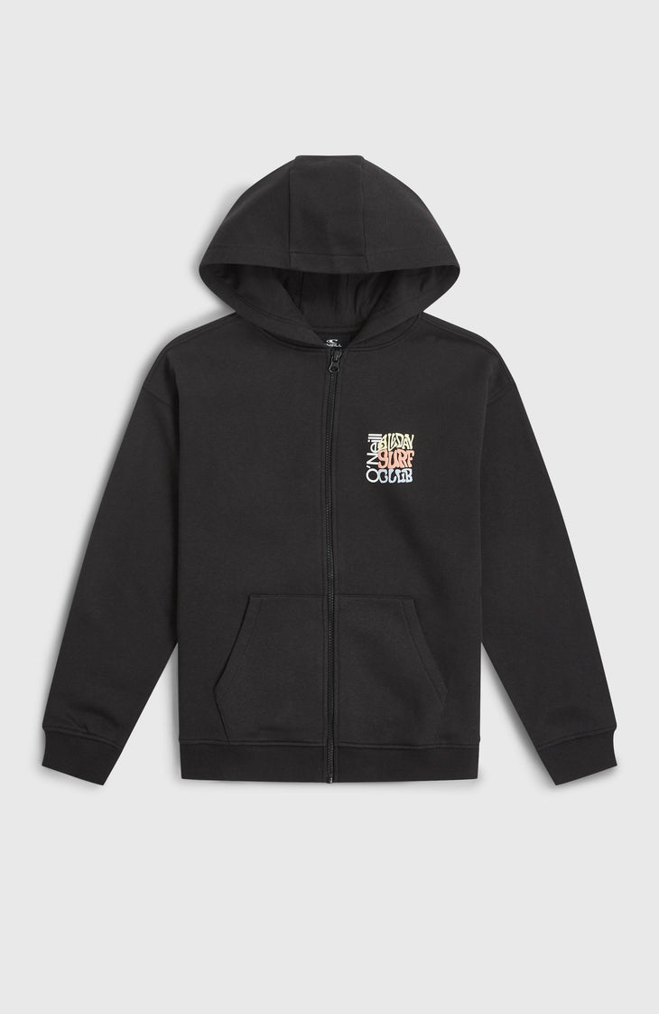 Graphic capuchonvest met volledige rits | Black Out