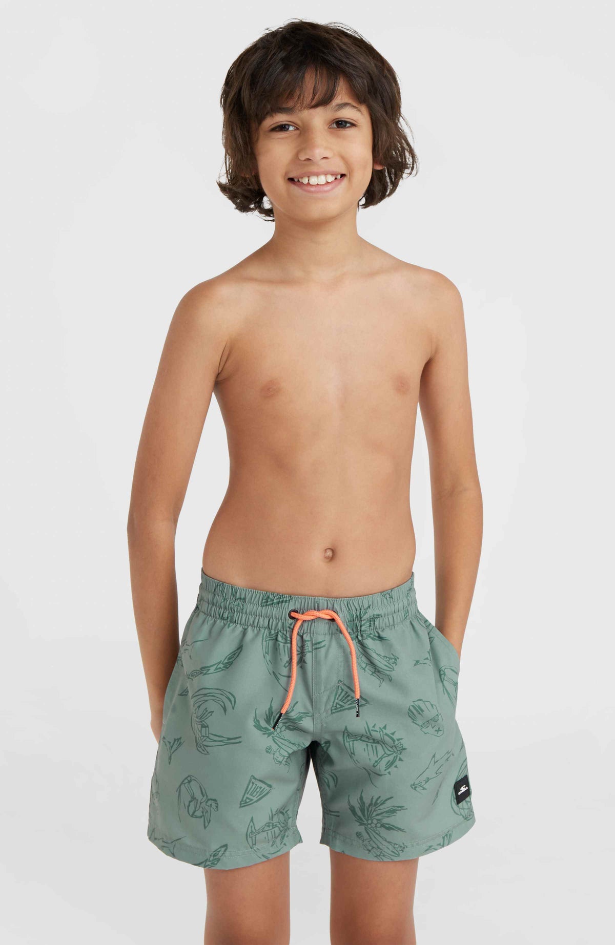 Mix and Match Cali Print 13'' zwembroek | Green Vintage Surfer