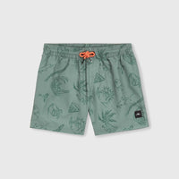 Mix and Match Cali Print 13'' zwembroek | Green Vintage Surfer