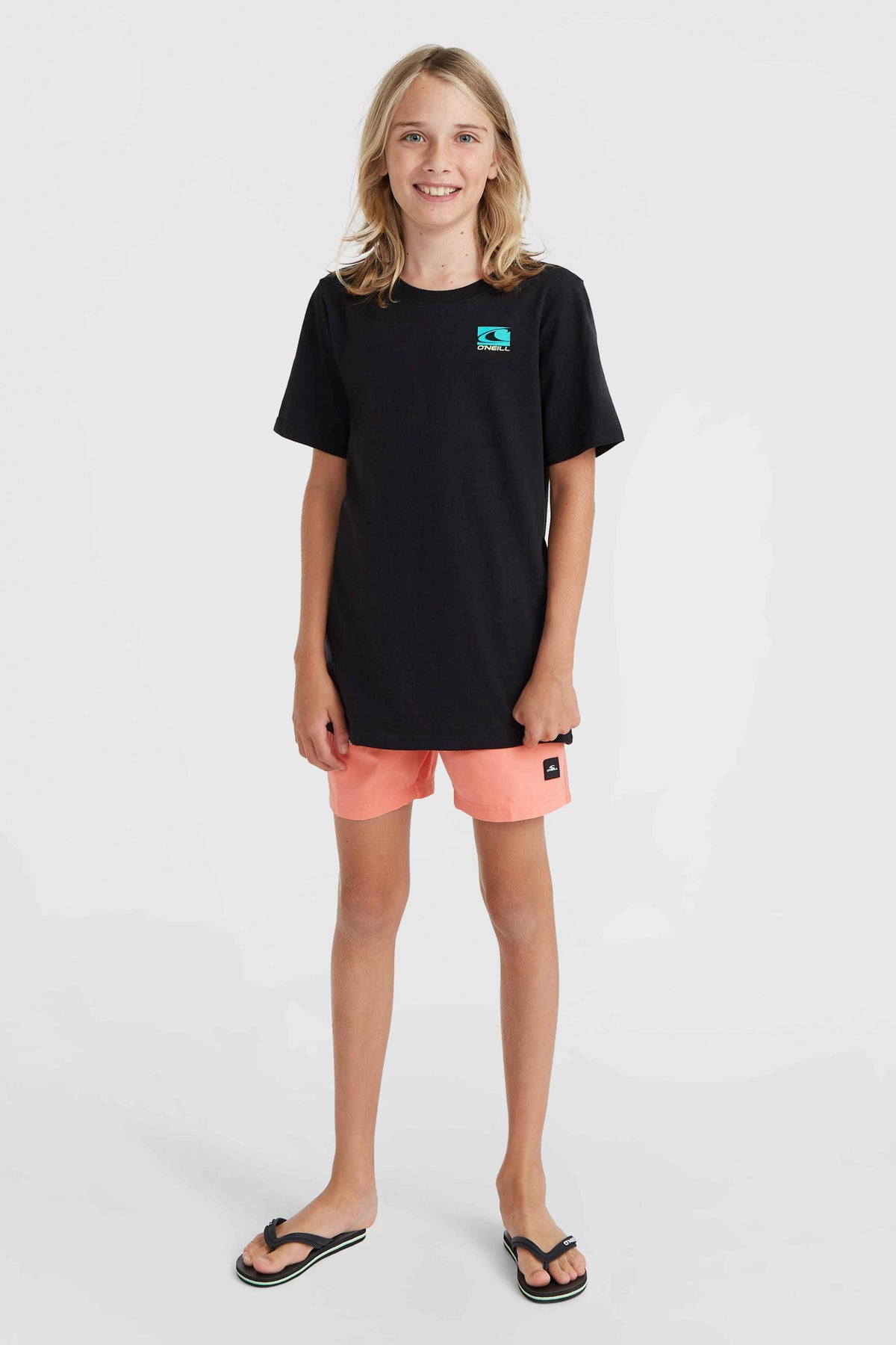 Mix and Match Cali Block 13'' zwembroek | Black/White Tonal Tropicana