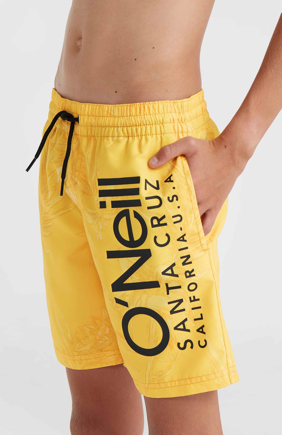 Mix and Match Cali Floral 14'' zwembroek | Yellow Tonal Tropicana